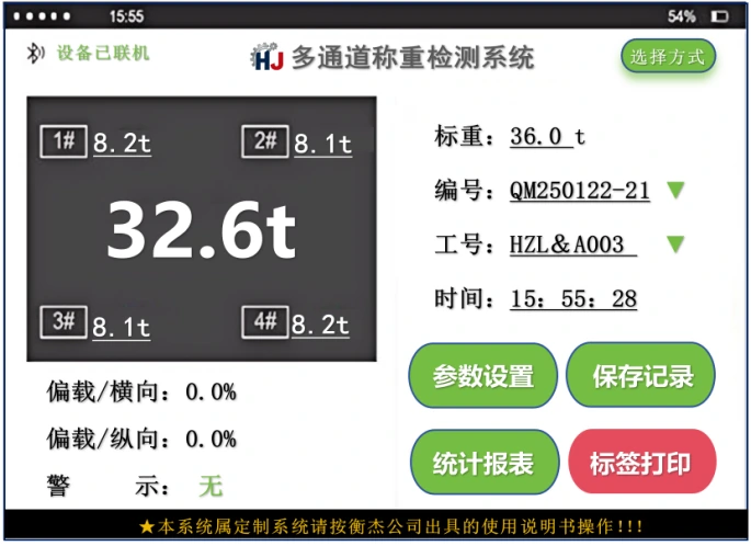 多通道偏载称重检测系统
